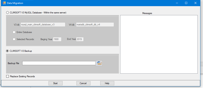 Backup climsoftV3 data